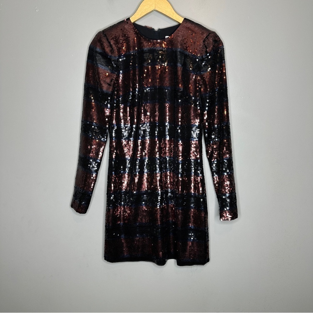 Veronica Beard Breakers jeweled- neck sequin mini dress - Picture 2 of 11